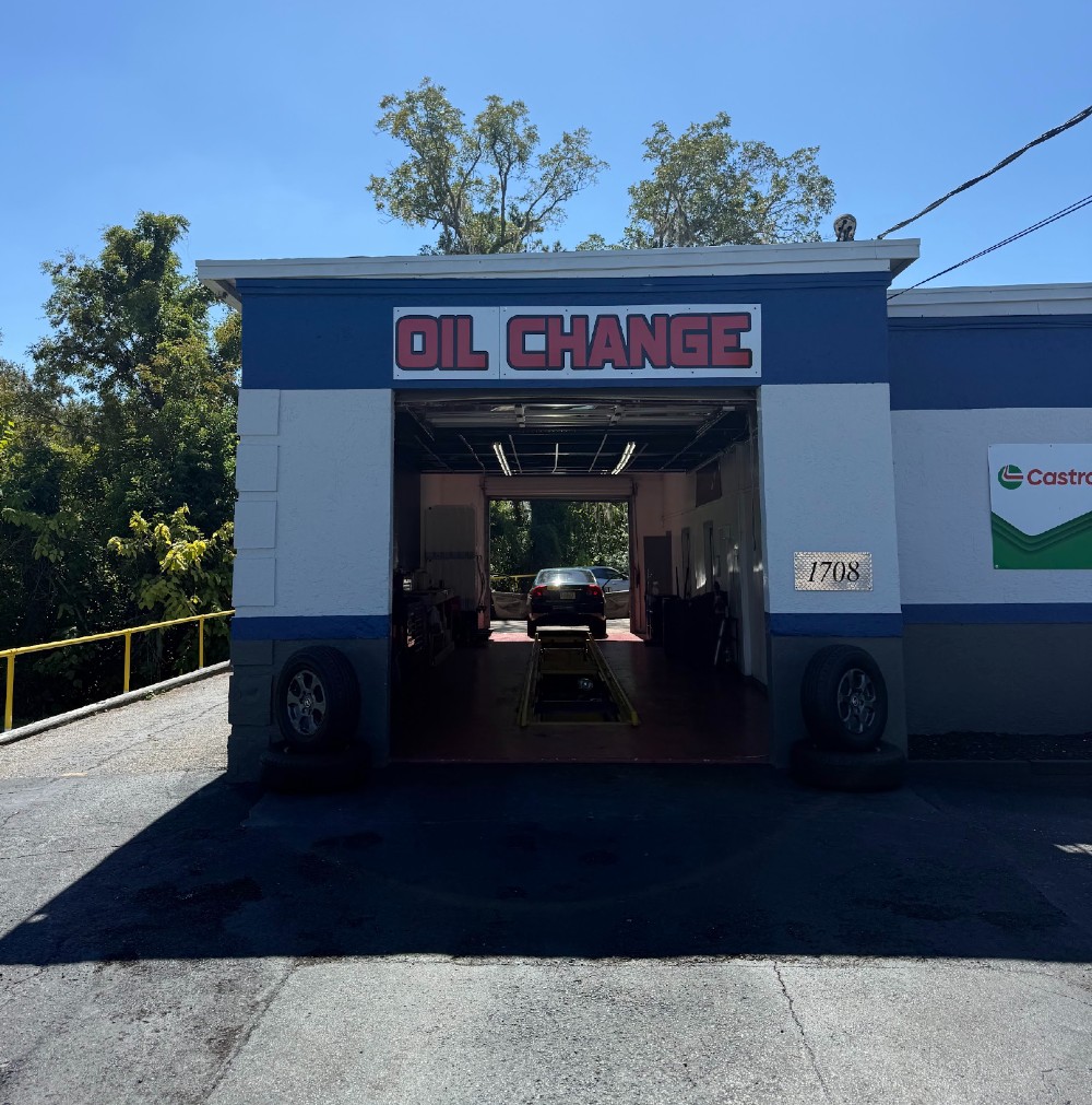 Oil change service bay at Tire Express in Ocala, FL